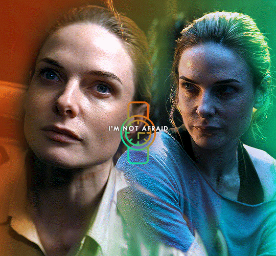 Animated gif of Juliet with a ticking watch and text that reads “I’m not afraid”