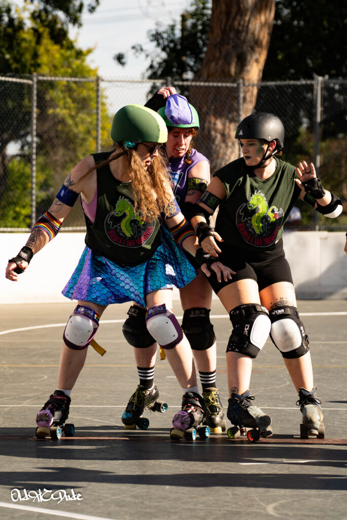 me blocking in a derby bout