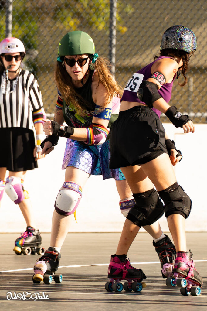 me jamming and approaching a blocker with concern